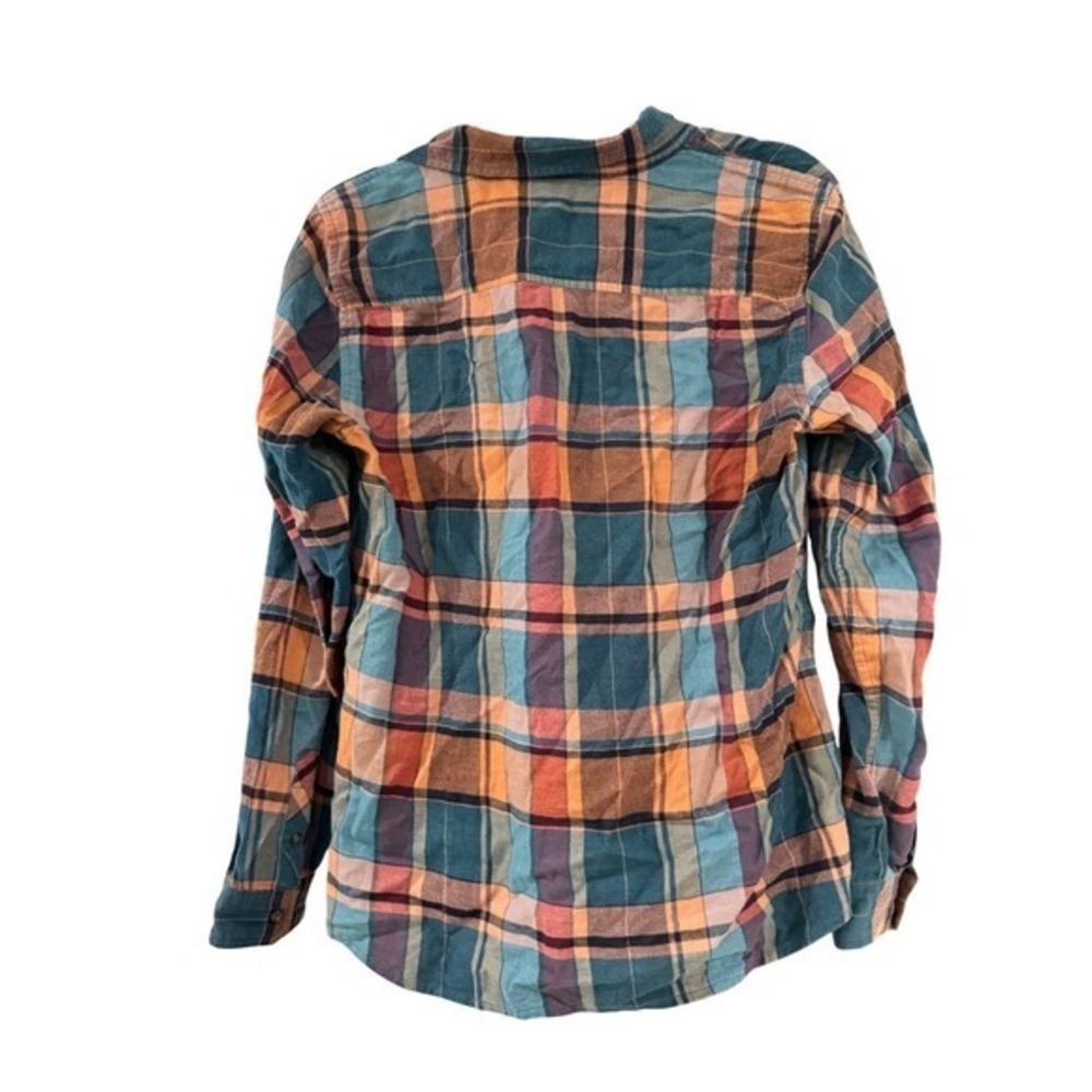 L.L. Bean Signature‎ Plaid Flannel Shirt Womens 10 Multi-Color Excellent Cotton - Picture 11 of 14